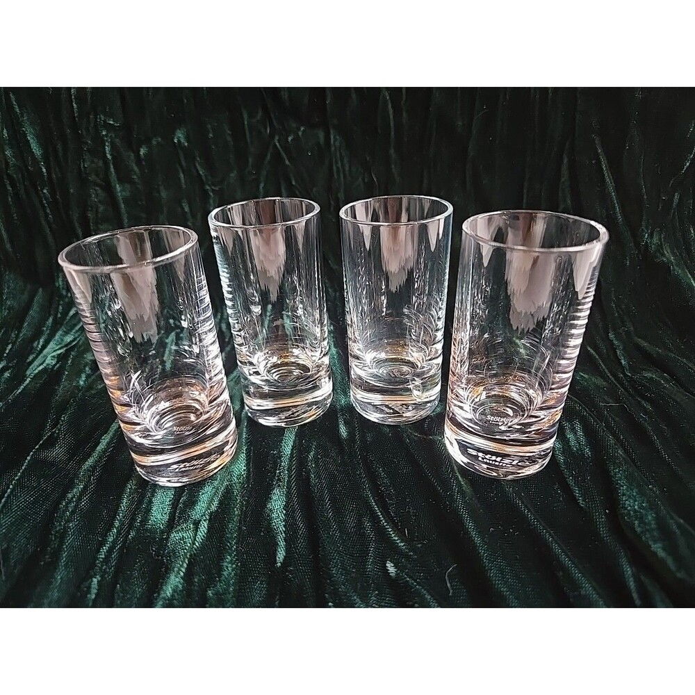 4pc Set of Stolzle New York Bar Stamper Shot Glasses